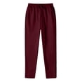 thumbnail image 6 of QASIEATN Women Fleece Baggy Sweatpants with Pockets Wide Straight Leg High Waist Joggers Pants Winter Clothes, 6 of 7