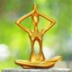 thumbnail image 2 of Yoga Figurine Desktop Yoga Statue Yoga Figurine Set Gold, 2 of 5