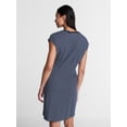thumbnail image 4 of Time and Tru Women's Pleated Waist Cotton Mini Dress, Sizes XS-XXXL, 4 of 6