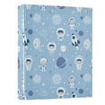 thumbnail image 2 of Three Ring Binder Astronauts and Rockets 1.5 Inch Round Binder D-Rings for Office Supplies and More, 2 of 10