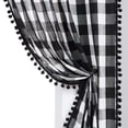 thumbnail image 1 of Cortinas Treatmentex Buffalo Check blanco/negro, 84 pulgadas, 2 paneles, 1 of 9
