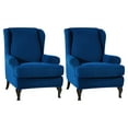 thumbnail image 1 of Decodeary 2 Pcs/Ensemble Housse de Coussin Douce et Confortable Protection Efficace Bleu Foncé, 1 of 6