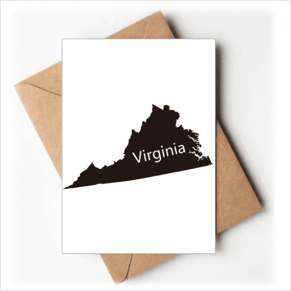Virginia America USA Map Outline Greeting Cards You are Invited Invitations