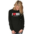 thumbnail image 3 of I Love Me Funny Flirty Valentines Day Women Plus Size Long Sleeve Graphic Tee Brisco Brands 2X, 3 of 5