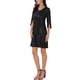 thumbnail image 4 of VESTIDO DE MUJER INSPIRE CHIC LENTEJUELAS GLITTER MANGAS DE LONGITUD DE CODO CUELLO EN V VESTIDOS DE FIESTA CÓCTEL MINI TALLA S NEGRO, 4 of 6