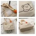 thumbnail image 5 of Large capacity Kawaii Bunny Student Cosmetic Bag Girls Cartoon Handbag Women Canvas Bag Tote Bags Shoulder Bag PINK, 5 of 8