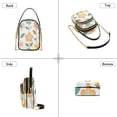 thumbnail image 3 of FORMRS Crossbody Bag for Women Quilted Travel Shoulder Cell Phone Purse with Chain Strap Handbag, Orange Retro Flower, 3 of 7