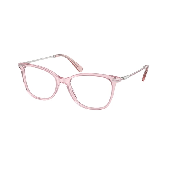 Swarovski Women's 0Sk2010 Translucent Pink Acetate Cat-Eye Eyeglasses Pink