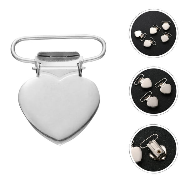 OUNONA  10 Pcs Bib Fasteners for Runners Dress Tightener Clip Baby Child Silver