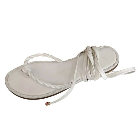 

Wandatree Summer New Large Size Women s Shoes Flip Flops Flat-bottom Strap Casual