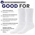 thumbnail image 2 of GERVRA Diabetic Socks for Men & Women – 9 Pack Non-Binding Extra Wide Top, Cotton Blend Crew Socks for Swollen Feet (10-13, White), 2 of 6