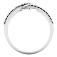 thumbnail image 4 of Solitaire with Accents Engagement Ring for Women - 0.22ct Simulated Blue Sapphire in 14K White Gold Promise Ring, 4 of 6