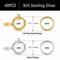 thumbnail image 5 of Alexcraft 40 PCS 925 Sterling Silver Clasps and Closures with Open Jump Rings Set 6mm Spring Ring Jewelry Connectors for Jewelry Making (5mm Clasps Silver), 5 of 7