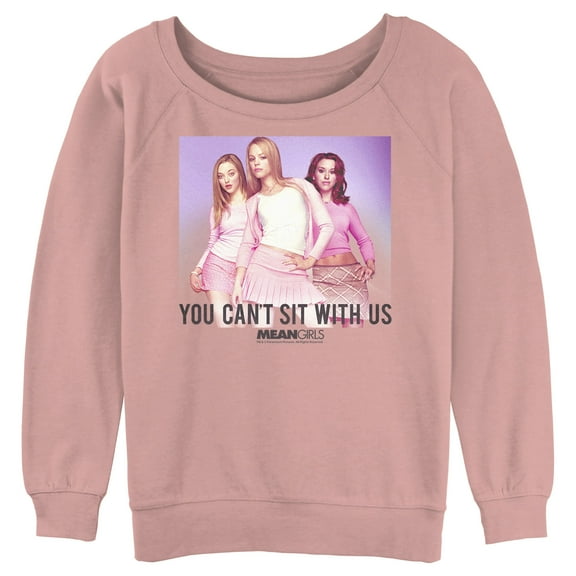 Junior's Mean Girls You Can't Sit With Us Plastics Sweatshirt Desert Pink Small