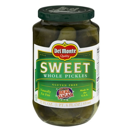 Del Monte Sweet Whole Pickles, 22.0 FL OZ