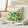 thumbnail image 3 of Sm:)e Saint Patricks Day Pillow Covers Set of 2, 18x18Inch Shamrocks Lucky Outdoor Cushion Case for Sofa Couch, 3 of 6