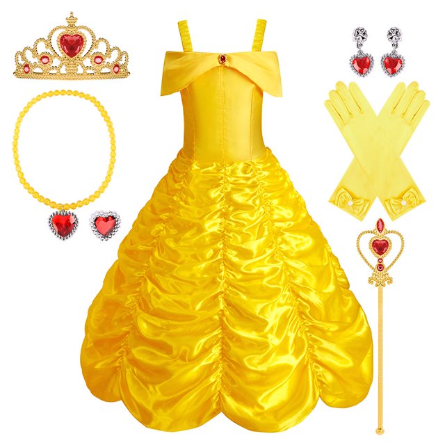 Disfraz de Bella para niñas TUNC vestido de Cumpleaños con accesorios