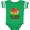 thumbnail image 3 of Inktastic Little Brother Cute Red and Orange Dragon Boys Baby Bodysuit, 3 of 5