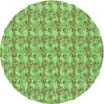 thumbnail image 1 of Ahgly Company Machine Washable Indoor Round Transitional Olive Drab Green Area Rugs, 3' Round, 1 of 7