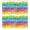 thumbnail image 3 of Ambesonne Cartoon Shower Curtain, Brushstrokes Watercolors, 69"Wx84"L, Multicolor, 3 of 3