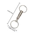 thumbnail image 2 of unbranded 8Ud Llavero Doble Anillo De Metal Plateado Para Colgar Llaves Y Complementos, 2 of 8