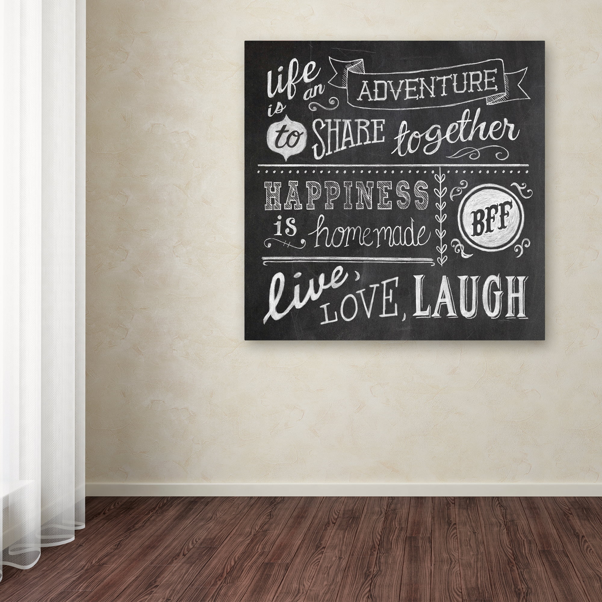 Trademark Fine Art 'Inspiration Chalkboard II' Canvas Art by Mary Urban