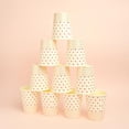 thumbnail image 3 of Vasos de papel Yotijar Con rayas rosas 10 piezas desechables, 3 of 6