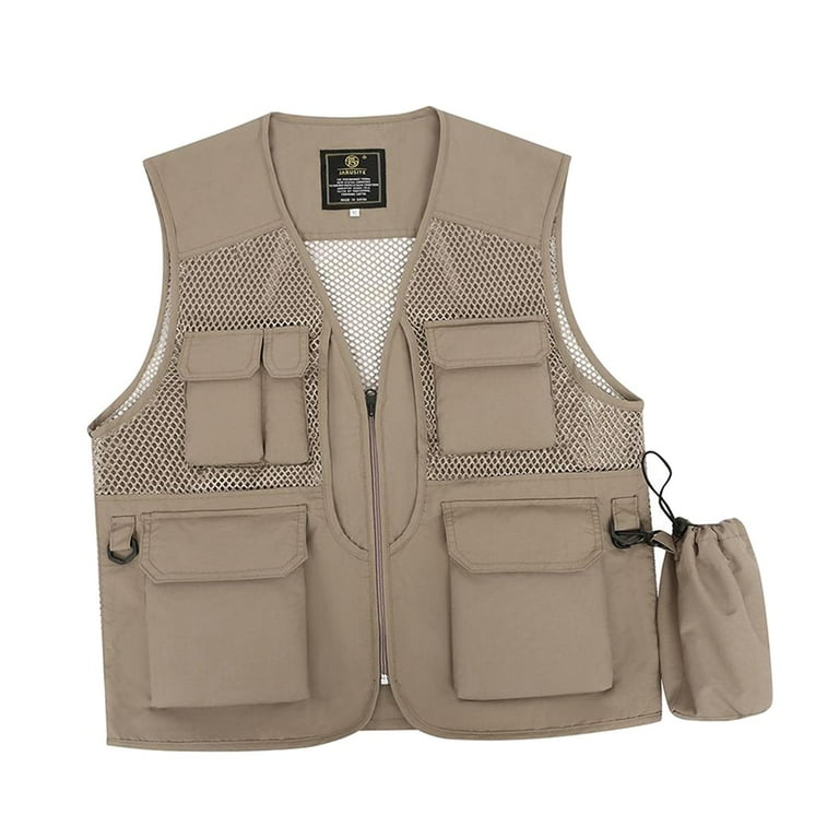 Men's Fishing Vest Multi Pockets Outerwear Quick Dry Breathable