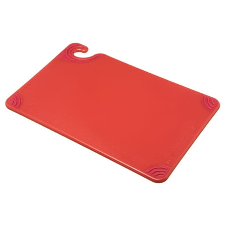 

San Jamar CBG121812RD Saf-T-Grip Cutting Board 12 x 18 x 1\\/2 in NSF Red-Each