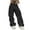 Black, variant on Bigersell Women Classic Bootcut Pants Full Length Women's Retro Street Loose Wide Leg Overalls Women Button High Waist Casual Sports Pants Winter Leggings Ladies Dressy