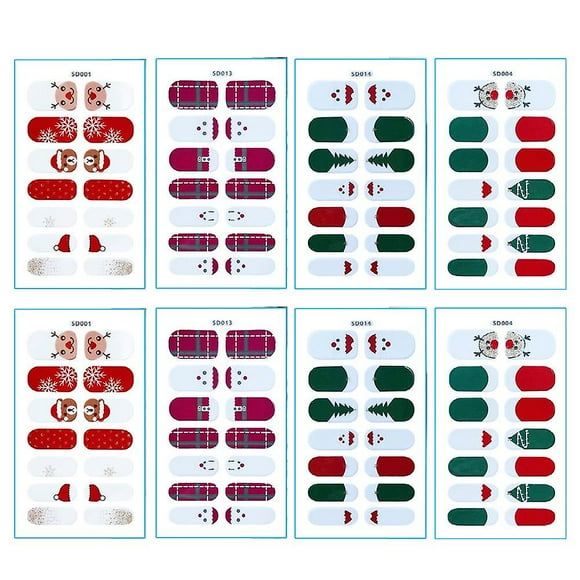 Christmas Nail Wraps Nail Cute Gel Nail Stickers Self Adhesive Manicure