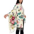 thumbnail image 4 of Junzan Lightweight Women'S Fashion Bird Butterfly Rose Printed Winter Fall Warm Scarves Scarf Shawl, 4 of 9