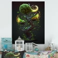 thumbnail image 2 of Designart Bonsai Swirl Tree Neon IV Canvas Wall Art, 2 of 5