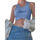 thumbnail image 3 of TRKIYQC 7 colores verano mujer carta bordado Crop Top moda Casual sin mangas Rosa tanques deportes Camis ropa femenina 2022, vida diaria TRKIYQC moderno, 3 of 5