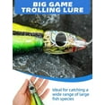 thumbnail image 4 of BLUEWING Big Game Trolling Lure 14in Trolling Pro Fishing Lures Saltwater Teaser with Mono Fishing Line and Stainless Steel Fishing Hook for Wahoo Tuna Marlin Mahi Mahi C2, 4 of 8
