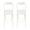2Pcs 75cm White, variant on 1PC 70cm Folding Bar Stool with Back, Collapsible Tall Bar Stools for Adults Leather Padded Counter Height Foldable Stool Portable Folding Stool for Kitchen, Office, Cafe (White)