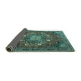 thumbnail image 2 of Ahgly Company Indoor Round Medallion Turquoise Blue Traditional Area Rugs, 3' Round, 2 of 4