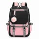 thumbnail image 1 of Teenage Girls' Backpack Middle School Students Bookbag Outdoor Daypack With Usb Charge Port (21 Liters, Pink) S, 1 of 3