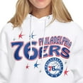 thumbnail image 3 of Women's Starter White Philadelphia 76ers Fireworks Fleece Hoodie, 3 of 3