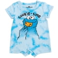 thumbnail image 3 of Romper Sesame Street Cookie Monster para bebés, azul/gris, 12 m, 3 of 6