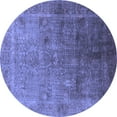 thumbnail image 1 of Ahgly Company Indoor Round Oriental Blue Industrial Area Rugs, 4' Round, 1 of 4