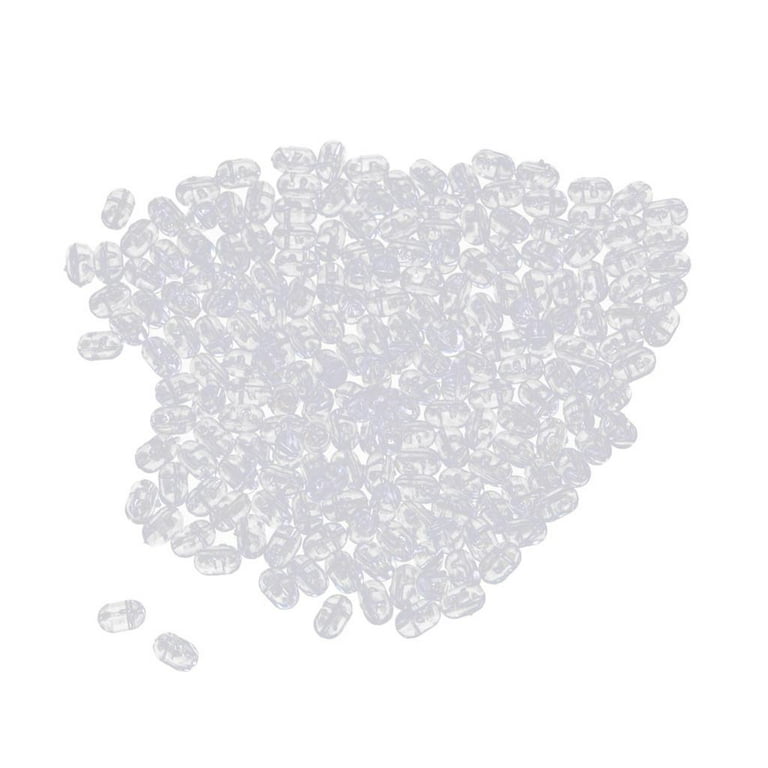 100Pcs/200Pcs Transparent Fishing Beads Oval 6mm or 8mm Beads Double Pearl  Drill Cross Hole Sea Fishing - Clear, 5 x 8mm 100Pcs 