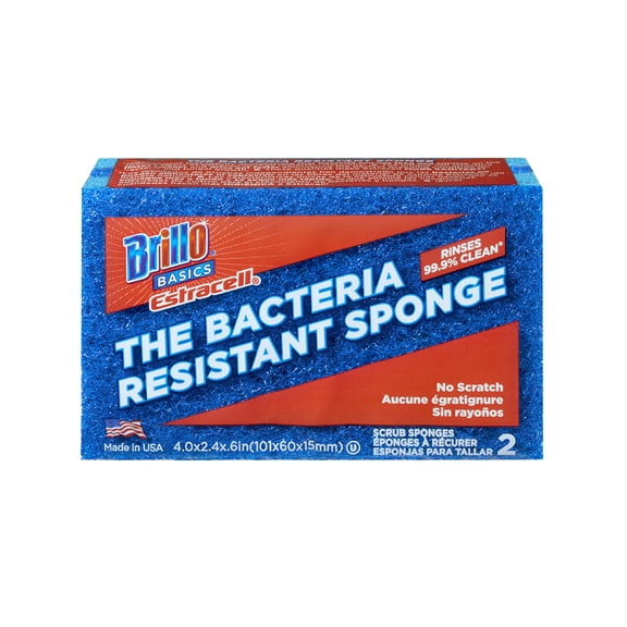 Brillo Basics Estracell No Scratch Scrub Sponge 2 Count