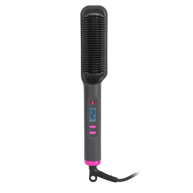 Negative Ion Hair Straightener Brush, PTC Uniform Heating, LCD Display, Auto Off, Multi Temperature Mode, 20s Fast Heating