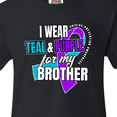 thumbnail image 4 of Inktastic Suicide Prevention I Wear Teal and Purple for My Brother Youth T-Shirt, 4 of 5