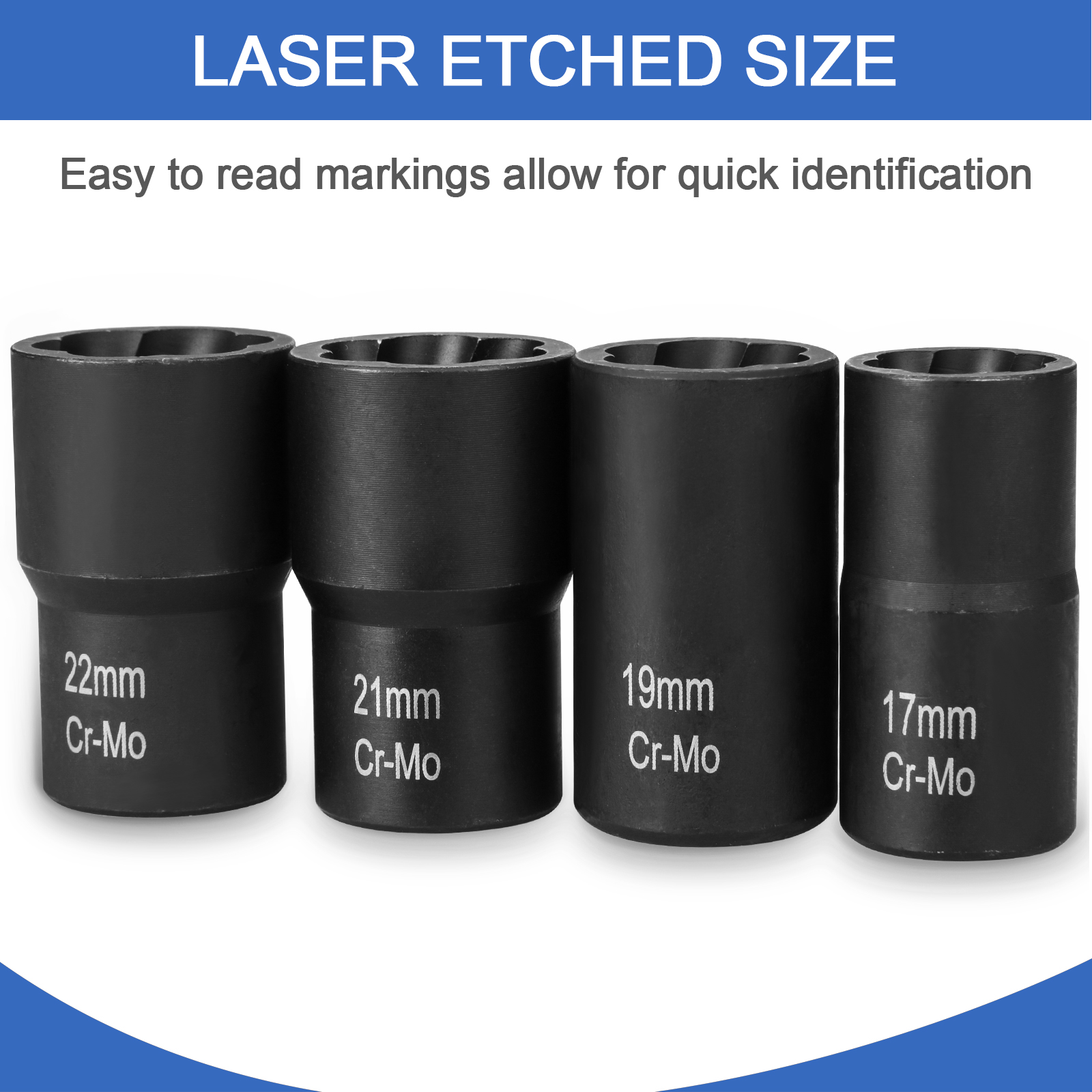Tonsiki 5-Piece 1/2 Inch Drive Lug Nut Extractor Set photo 2