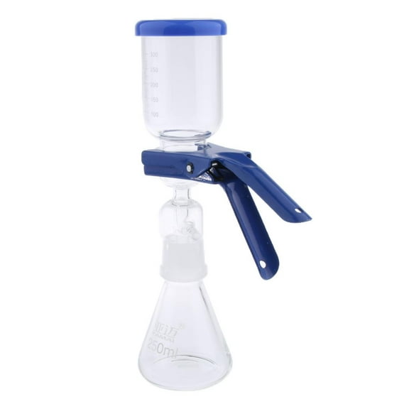 250ml Filtration Apparatus 250 ml Filtering Vacuum Holder Lab Filtration Unit with Aluminum Clamp Durable