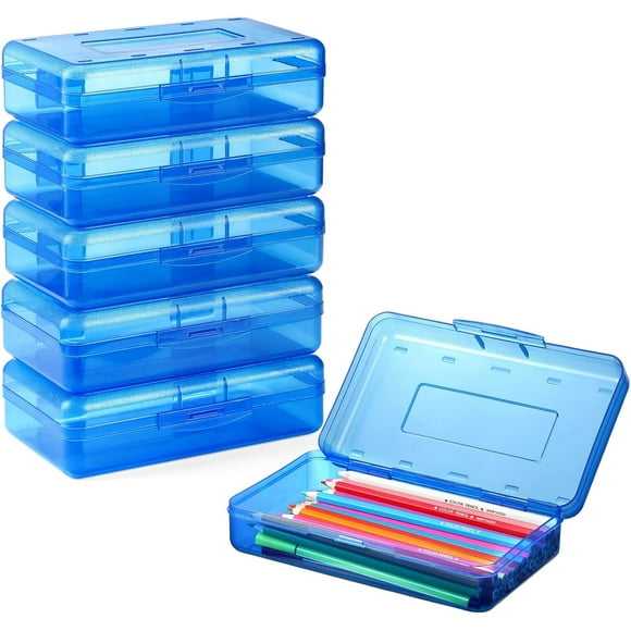 Uiz Merueh Fournitures de Bureau et Scolaires Liquidation Lot de 2 Grandes Boîtes de Rangement pour Bricolage en Vrac, Contenants en Plastique avec Couvercles à Pression, Organiseur de Fournitures d'Art de Loisir et d'École, Bacs pour Marqueurs, Perles et Stylos