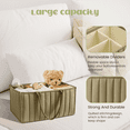 thumbnail image 2 of Baby Diaper Caddy Basket, Stylish Baby Diaper Caddy Organizer, Breathable & Washable - Storage Basket for Diapers, Car Caddy Organizer, Nursery, Baby Gift Registry Newborn Essentials,Mocha Brown, 2 of 7