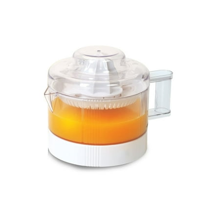 

Citrus Juicer Machines for Oranges Lemons - Press Type Juicer with Auto Rotates 20-Ounce (White)